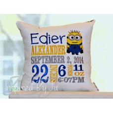 Minion - Birth Announcement Pillow